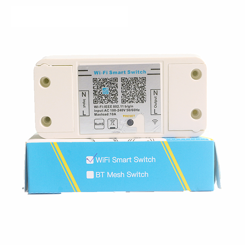 AC100-240V 10A Bluetooth WiFi Optional AC Switch, Support Timer Amazon Alexa Google Assistant home, AliGenie, and IFTTT Device AC100-240V 10A Bluetooth WiFi Optional AC Switch, Support Timer Amazon Alexa Google Assistant home, AliGenie, and IFTTT Device
